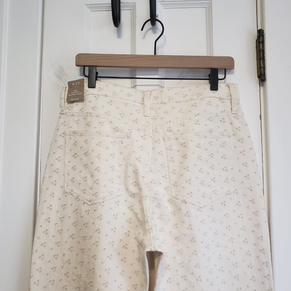 NWT Madewell Perfect Vintage Eyelet Jeans - Picture 7 of 9